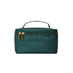 AMORE PACIFIC dark green vanity case on white forward facing