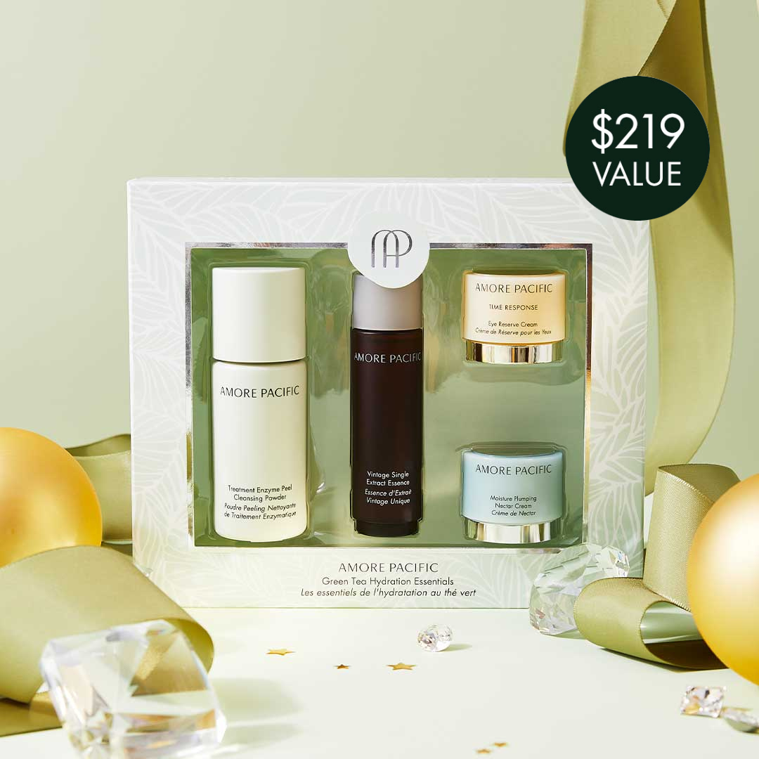 Green Tea Hydration Essentials Skincare Set with Decorations