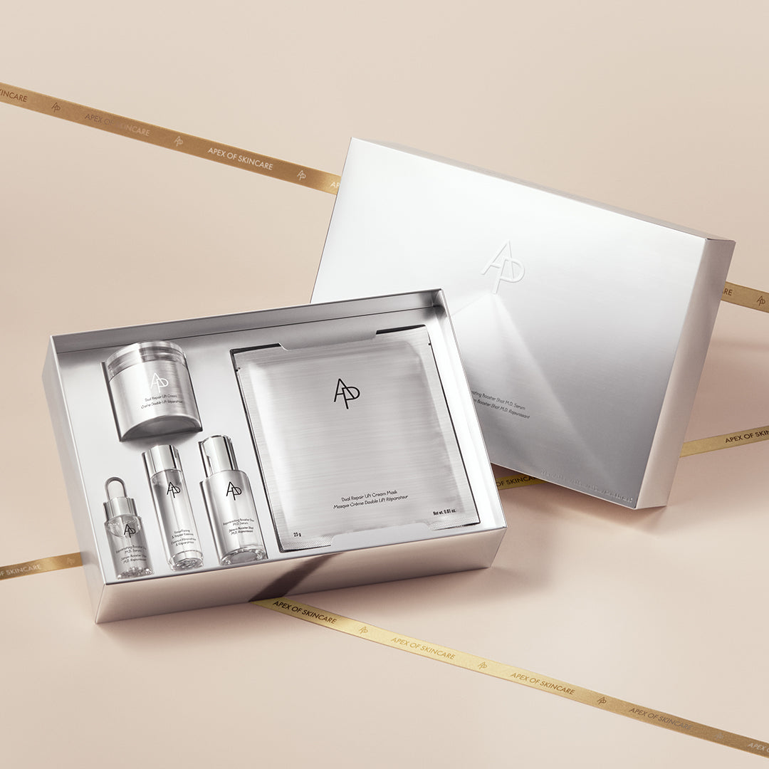 M.D. Absolute Performance Repair & Lift Protocol, stylized shot with components inside box