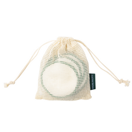AMORE PACIFIC Resuable Cotton Rounds in washable bag on white 